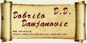 Dobrilo Damjanović vizit kartica